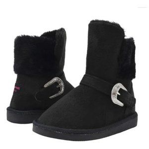 NEW! Rampage Girls' Big Kid Slip on Mid High Microsuede Winter Boots - Size 2